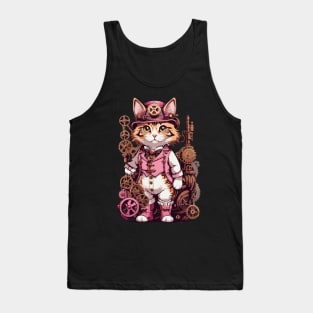 Steampunk, Cat venturer, Victorian Cat Tank Top